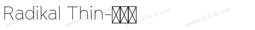 Radikal Thin字体转换